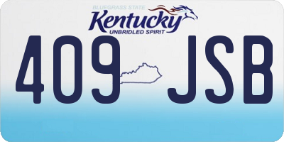 KY license plate 409JSB