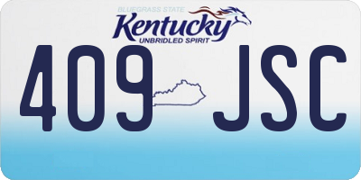 KY license plate 409JSC
