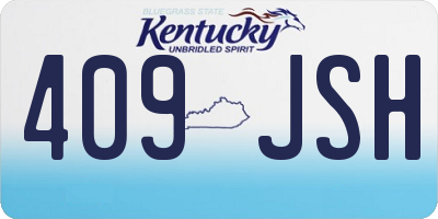 KY license plate 409JSH