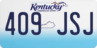 KY license plate 409JSJ