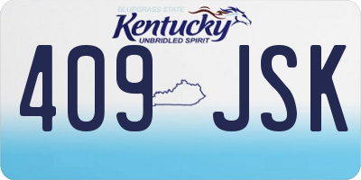 KY license plate 409JSK