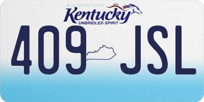 KY license plate 409JSL