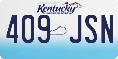 KY license plate 409JSN