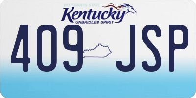 KY license plate 409JSP