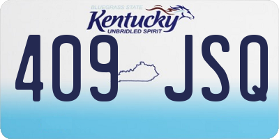 KY license plate 409JSQ