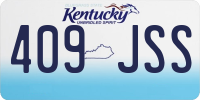 KY license plate 409JSS