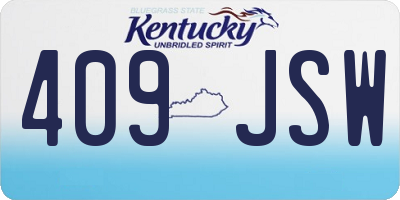 KY license plate 409JSW