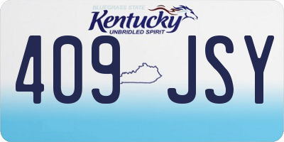 KY license plate 409JSY