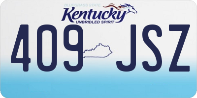 KY license plate 409JSZ