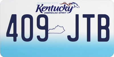 KY license plate 409JTB