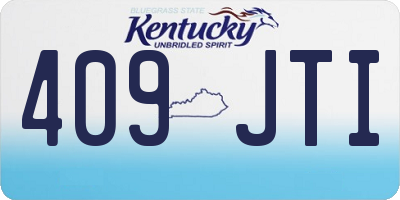 KY license plate 409JTI