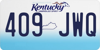 KY license plate 409JWQ