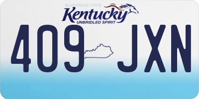 KY license plate 409JXN