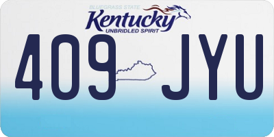 KY license plate 409JYU