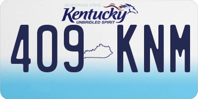KY license plate 409KNM