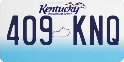 KY license plate 409KNQ