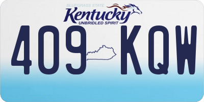 KY license plate 409KQW