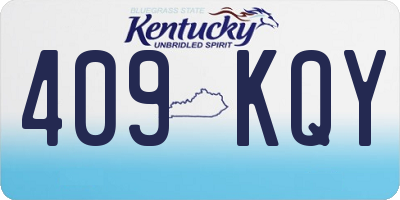KY license plate 409KQY