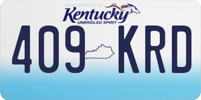 KY license plate 409KRD