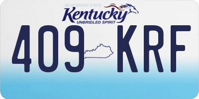 KY license plate 409KRF