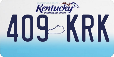 KY license plate 409KRK