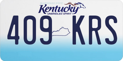 KY license plate 409KRS