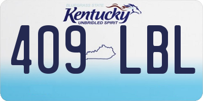 KY license plate 409LBL