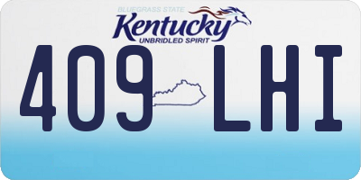 KY license plate 409LHI