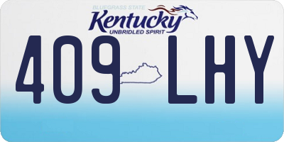 KY license plate 409LHY