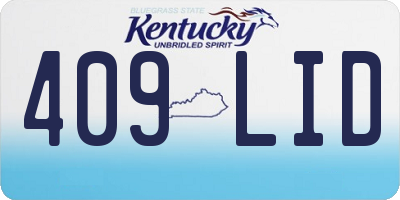 KY license plate 409LID