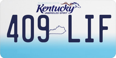 KY license plate 409LIF
