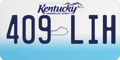 KY license plate 409LIH