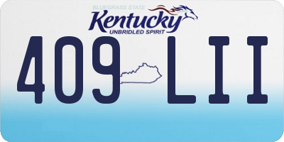 KY license plate 409LII