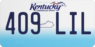 KY license plate 409LIL
