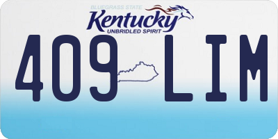 KY license plate 409LIM