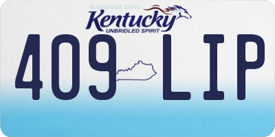 KY license plate 409LIP