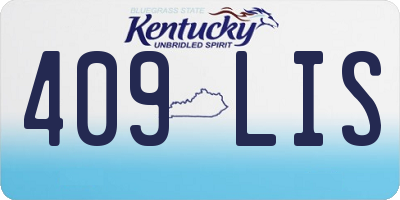 KY license plate 409LIS