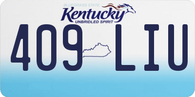 KY license plate 409LIU