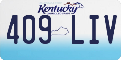 KY license plate 409LIV