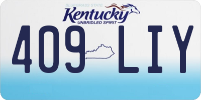 KY license plate 409LIY