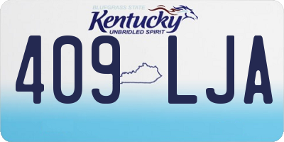 KY license plate 409LJA