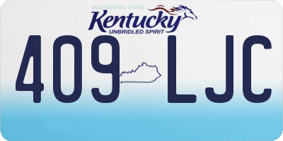 KY license plate 409LJC