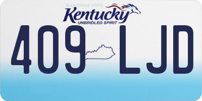 KY license plate 409LJD