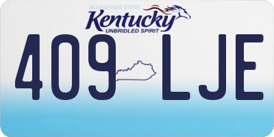 KY license plate 409LJE