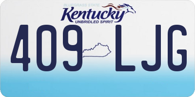 KY license plate 409LJG