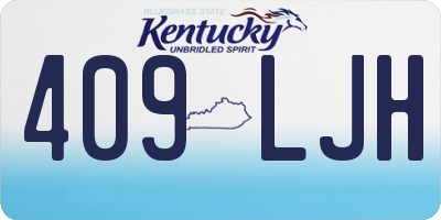 KY license plate 409LJH