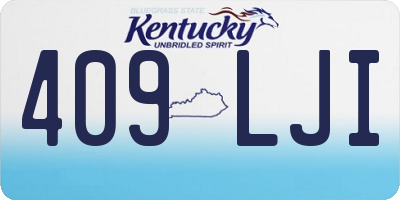 KY license plate 409LJI