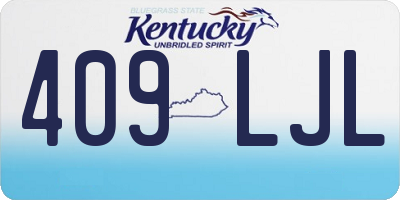 KY license plate 409LJL