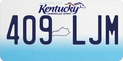KY license plate 409LJM