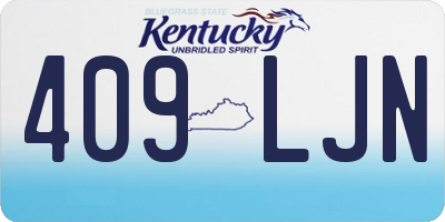 KY license plate 409LJN